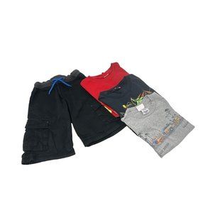 Boy's Clothes - 1 Pair‎ of Cargo Shorts, 3 T-Shirts - Size -Boy's Sm. & Med.